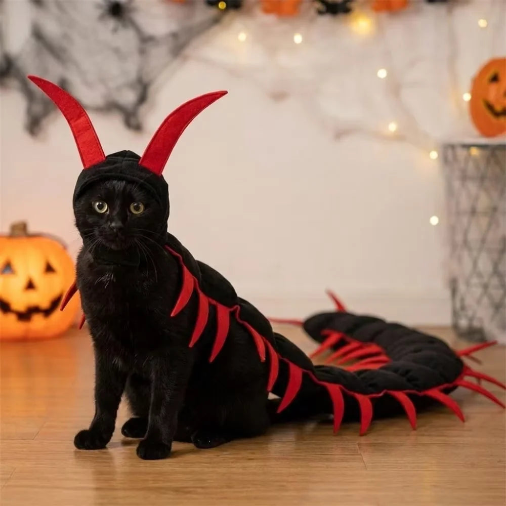 Halloween Centipede Cat Costume – Funny Long-Leg Cat Costume