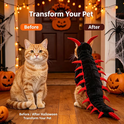 Halloween Centipede Cat Costume – Funny Long-Leg Cat Costume