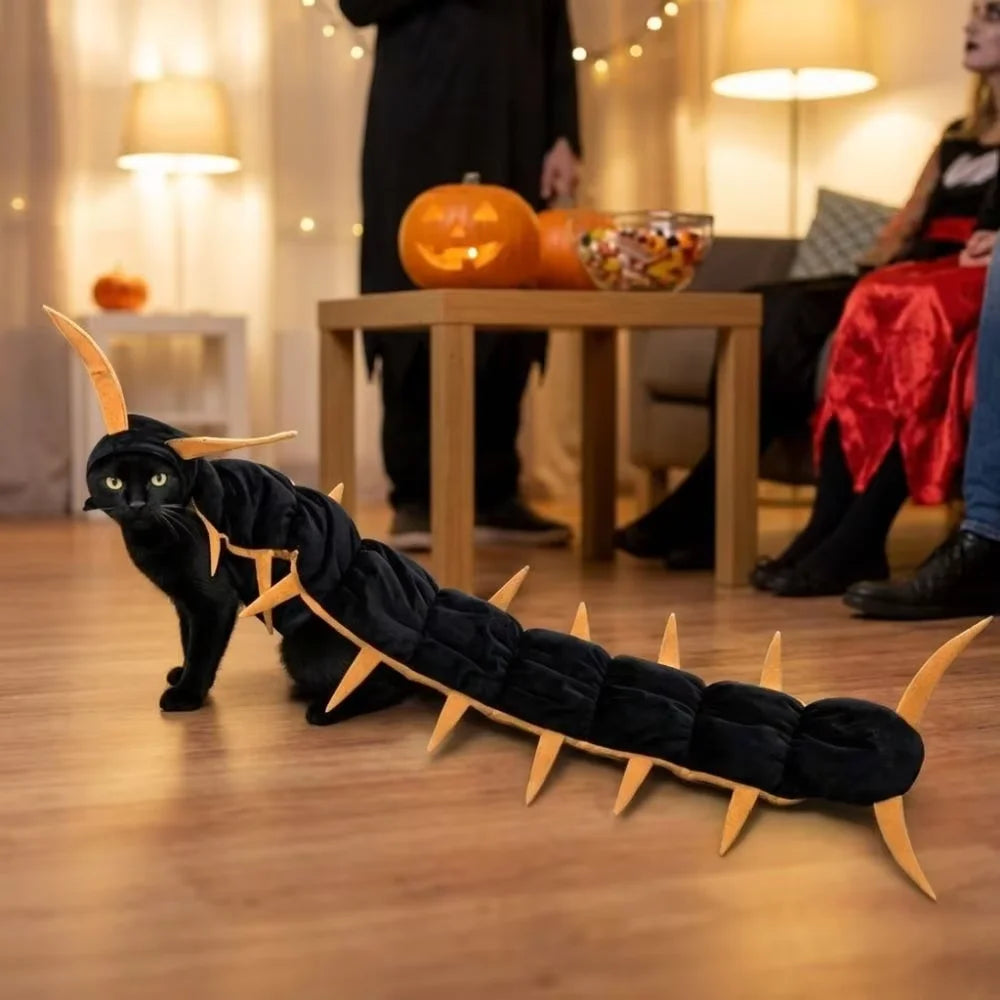Halloween Centipede Cat Costume – Funny Long-Leg Cat Costume