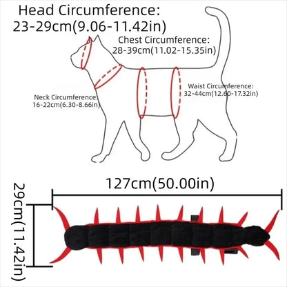 Halloween Centipede Cat Costume – Funny Long-Leg Cat Costume